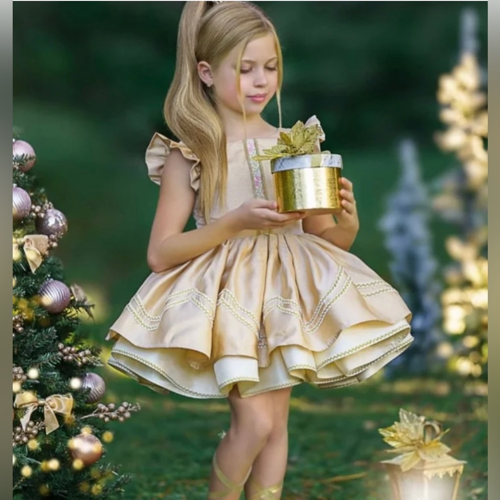 Dollcake Dress 3Т Gold gleam